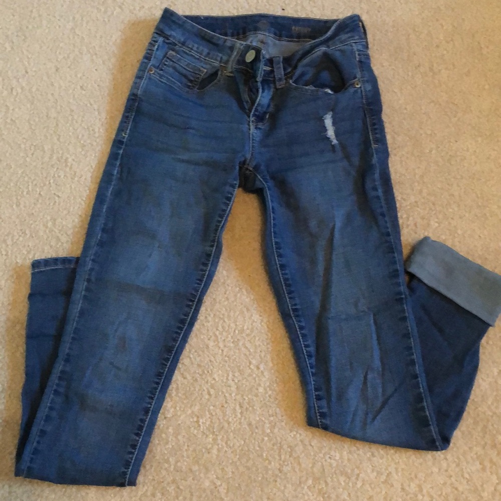 Distressed jeans